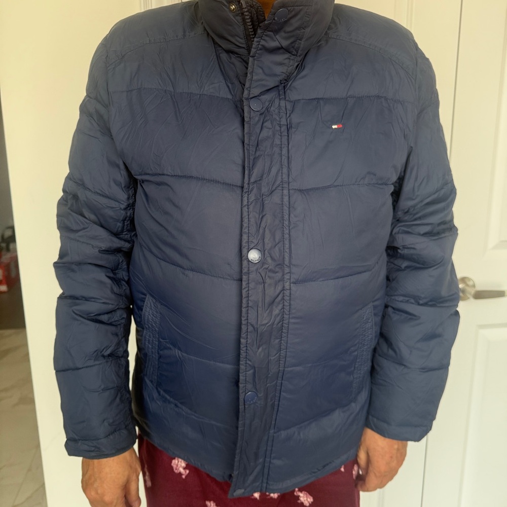 Tommy Hilfiger Men's Dark Blue Puffer Coat